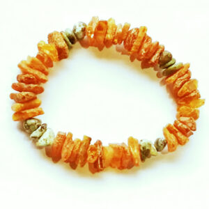 Braccialetto in ambra baltica naturale abbinato a collari con Turchese