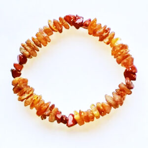 Braccialetto in ambra baltica naturale abbinato a collari con Diaspro Rosso