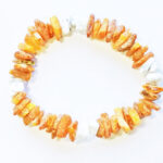 Bracciale ambra e howlite