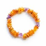 Braccialetto ambra ametista