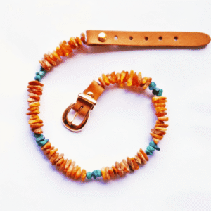 Collare ambra e crisocolla