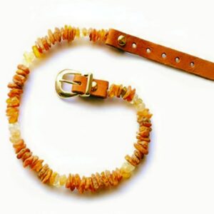 <p style="text-align:center;"><span style="color: #046923;">Collari Antiparassitari in Ambra Baltica</span> 20 Quarzo citrino