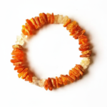 Braccialetto ambra e quarzo rutilato